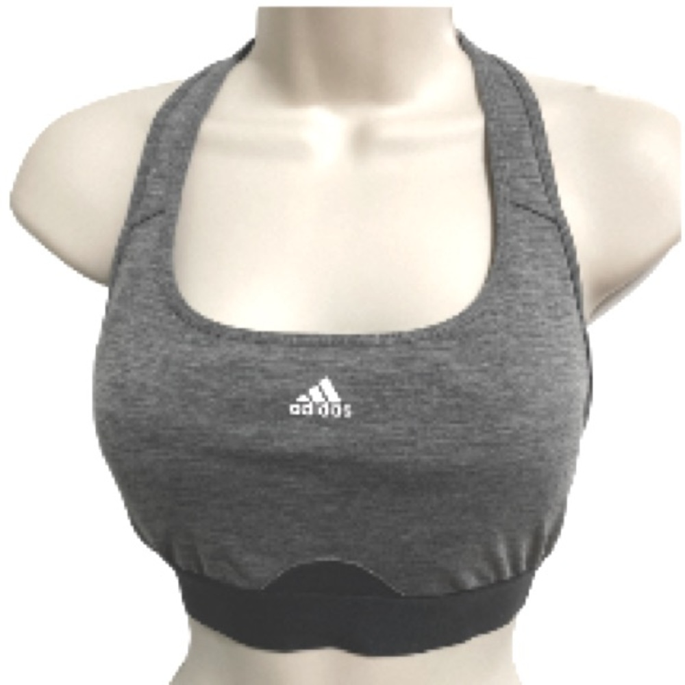 ADIDAS Sports Exercise Running Racerback Bra Medium Space Gray Black M D-DD